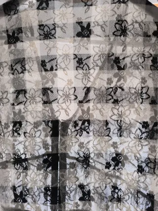 Vestido largo Zara cuadros blanco y negro