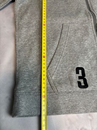 Sudadera Nike Gris con Cremallera y Capucha M