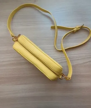 Borsa a tracolla Pomikaki trapuntata gialla