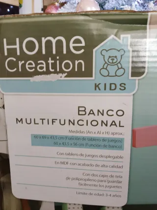 Banco Infantil Multifuncional Super Girl