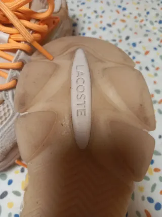 Zapatillas Lacoste Beige y Naranja