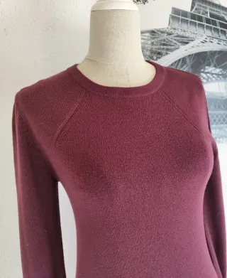 Vestido de punto M burdeos de sfera