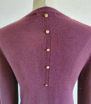 Vestido de punto M burdeos de sfera