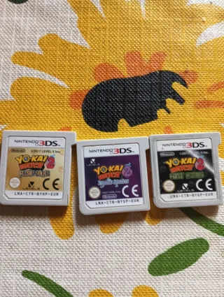3 Juegos Yokai Watch 2 3DS (Fleshy Souls, Bony Spi