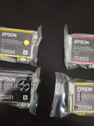 Cartuchos Tinta Epson Originales TO894; 891 y 893