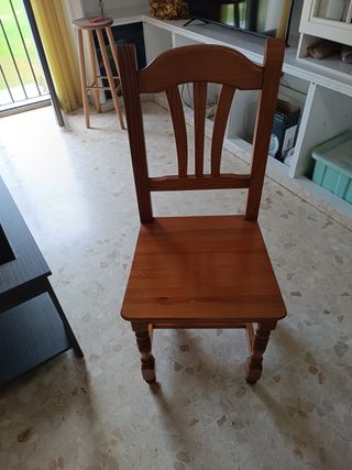 Comedor de madera maciza mesa y 5 sillas