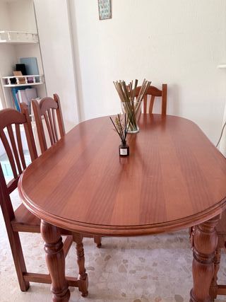 Comedor de madera maciza mesa y 5 sillas
