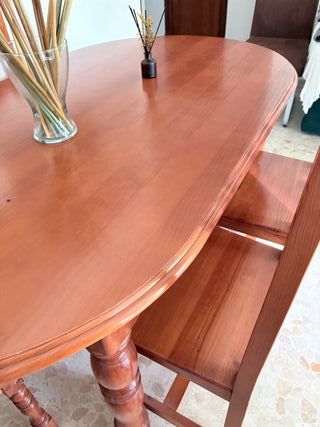 Comedor de madera maciza mesa y 5 sillas