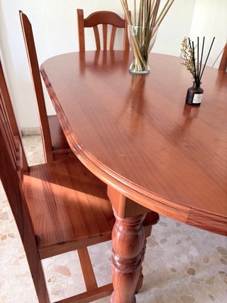 Comedor de madera maciza mesa y 5 sillas