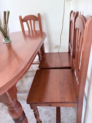 Comedor de madera maciza mesa y 5 sillas
