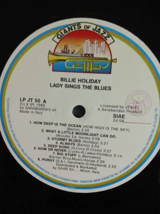 5  dischi in vinile di Billie Holiday