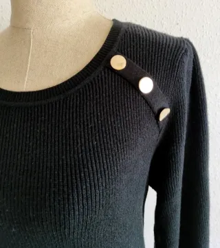 Vestido punto grueso L negro de sfera