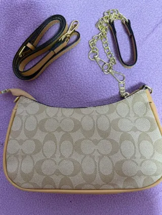 Bolso Marrón y Beige