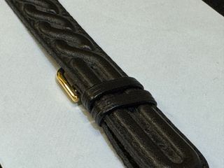 Correa de cuero para reloj 18mm negra