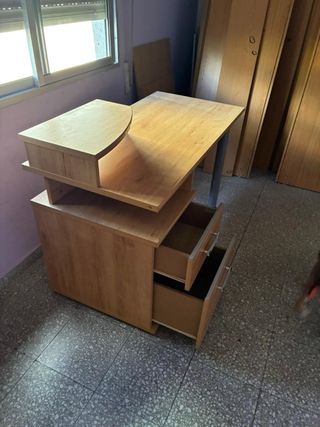 Escritorio madera y metal como nuevo