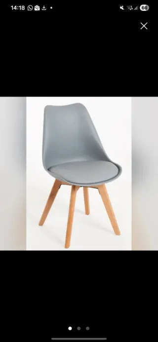 Confezione di 4 sedie norrene grigie