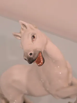 Figura Caballo Porcelana Vintage Europea