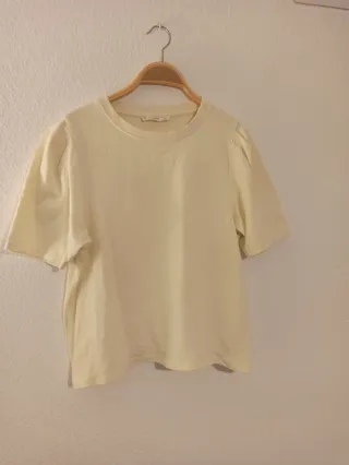 Camiseta Mango amarilla pastel Talla M