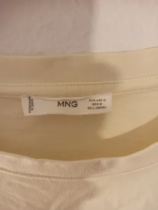 Camiseta Mango amarilla pastel Talla M