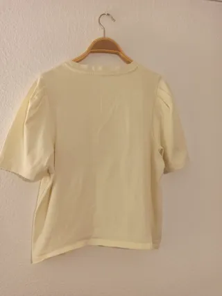 Camiseta Mango amarilla pastel Talla M