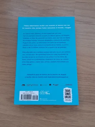 Libro la lección de August (Wonder)