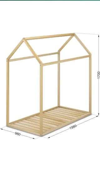 Cama Montessori Infantil Madera Natural