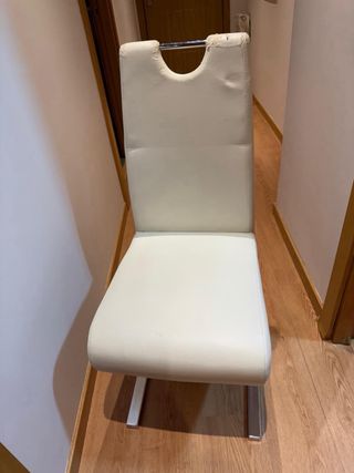 Pack 4 Sillas Piel Sintética Blanca ÚLTIMO PRECIO