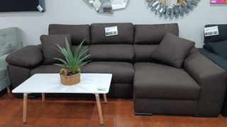 Sofá Chaise Longue Cama Aqualine Marrón