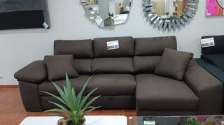 Sofá Chaise Longue Cama Aqualine Marrón