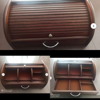 Escritorio de mesa en madera con cajón