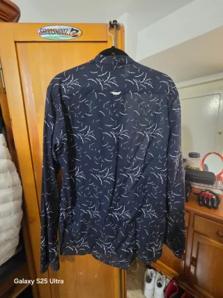 Camisa Hawaiana Estampada Manga Corta