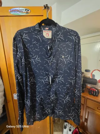 Camisa Hawaiana Estampada Manga Corta