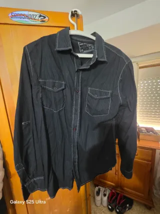 Camisa Hawaiana Estampada Manga Corta