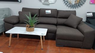 Sofá Chaise Longue Cama Aqualine Marrón