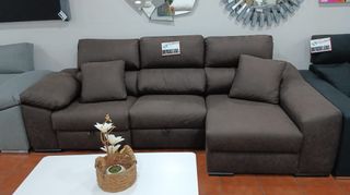 Sofá Chaise Longue Cama Aqualine Marrón