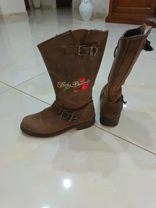 Stivali Harley-Davidson Marrone con Rose