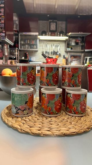 Set 9 Tazze The/Cappuccino Floreale