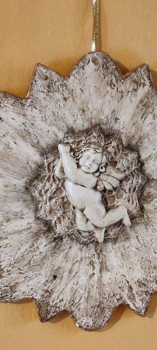 Decorazione Angelo Vintage Legno