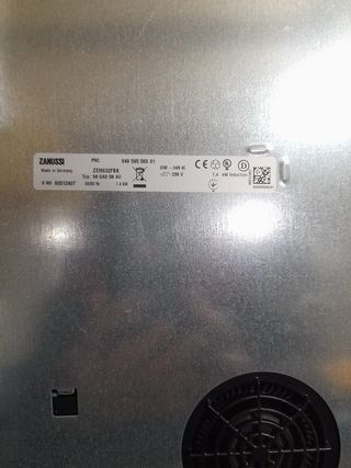 Placa de inducción Zanussi