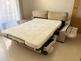 Sofá cama de apertura italiana de tela Mareol