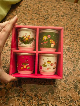 Set 4 Bicchierini natalizi Brandani Elfomagia