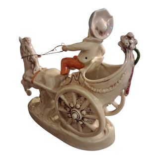 Porcellana Gräfenthal "Ragazzo con carrozza"