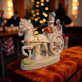 Porcellana Gräfenthal "Ragazzo con carrozza"