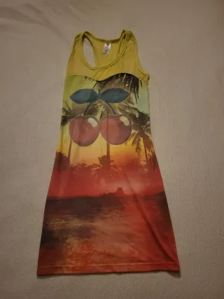 Vestido Pacha Tropical Palmeras Cerezas