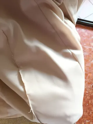 Abrigo largo mujer beige