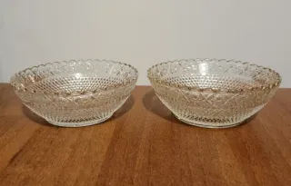 Set 2 ciotole vintage con bordo dorato