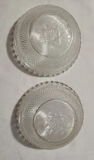 Set 2 ciotole vintage con bordo dorato