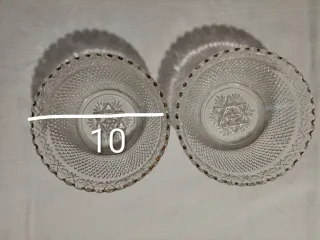 Set 2 ciotole vintage con bordo dorato