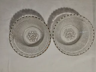 Set 2 ciotole vintage con bordo dorato