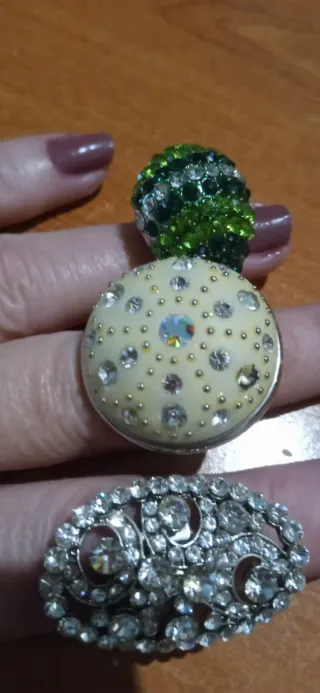 Lote 3 Anillos Ajustables Brillantes